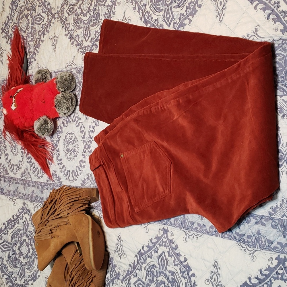 Rust colored corduroy pants 14 NWT